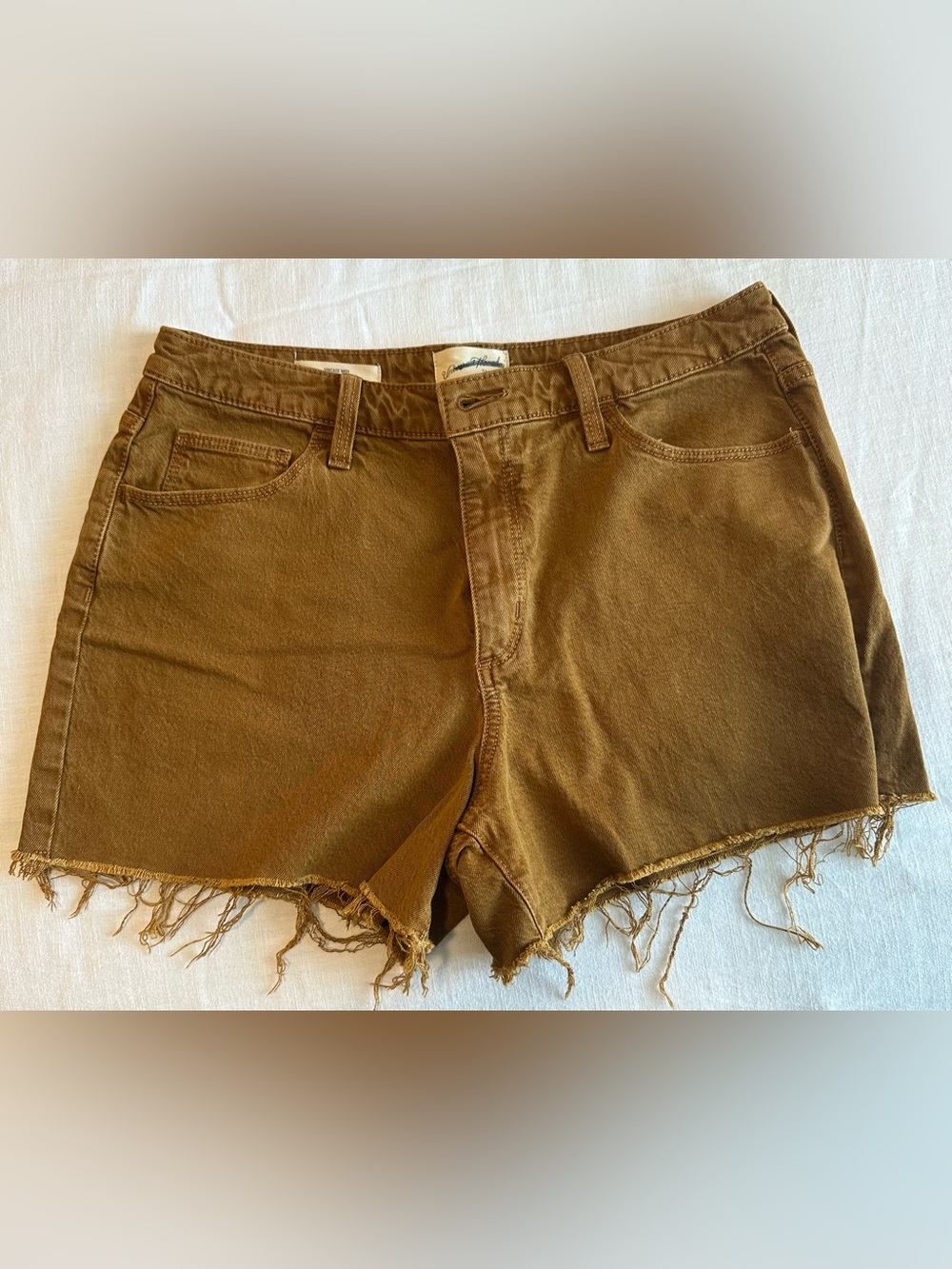 Universal Thread Carmel Brown Frayed Hem Jean Shorts